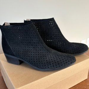 Lucky Black Suede Booties (Size 9)